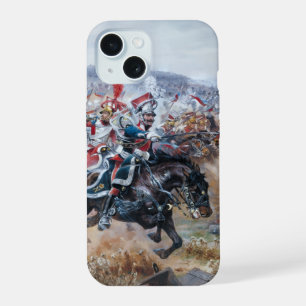 Napoleonic battle scene painting Leipzig iPhone 15 Case