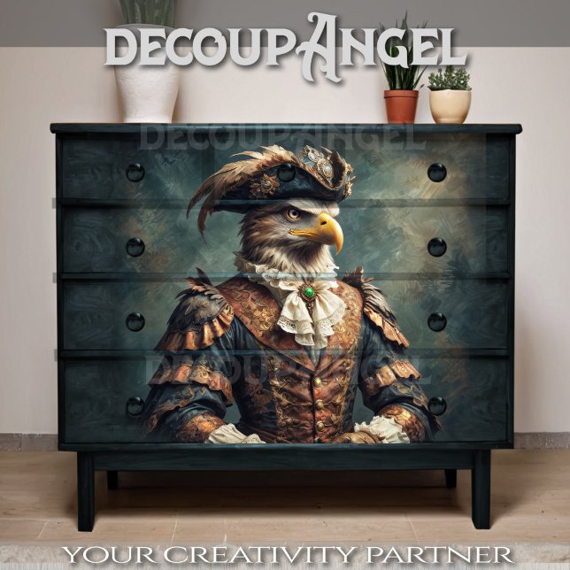 Napoleonic Eagle in General’s Uniform -Decoupage- Tissue Paper (Creator Uploaded)