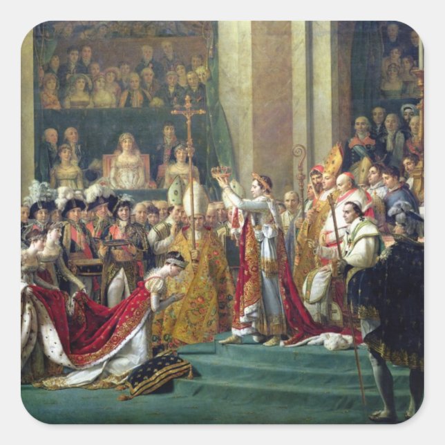 Napoleon's Consecration and Josephine's Square Sticker (Front)