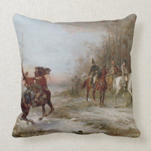 Napoleon's Peril at Brienne-le-Chateau, c.1891 (oi Cushion