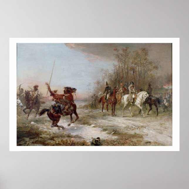 Napoleon's Peril at Brienne-le-Chateau, c.1891 (oi Poster (Front)