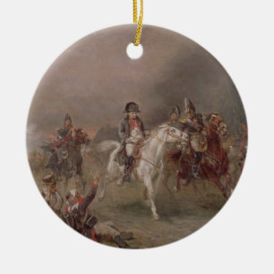 Napoleon's Retreat (oil on canvas) Ceramic Ornament