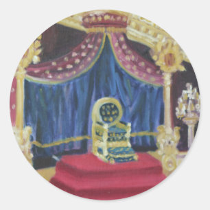 NAPOLEON'S THRONE ROOM: FONTAINEBLEAU CLASSIC ROUND STICKER