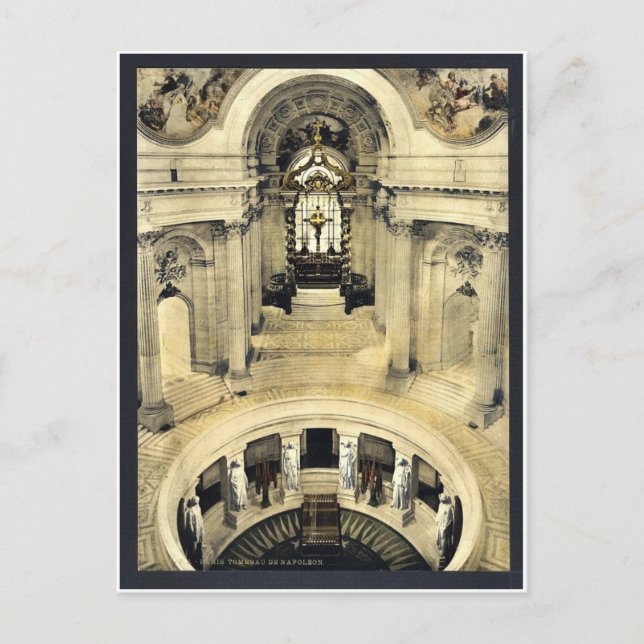 Napoleon's tomb, Paris, France classic Photochrom Postcard (Front)
