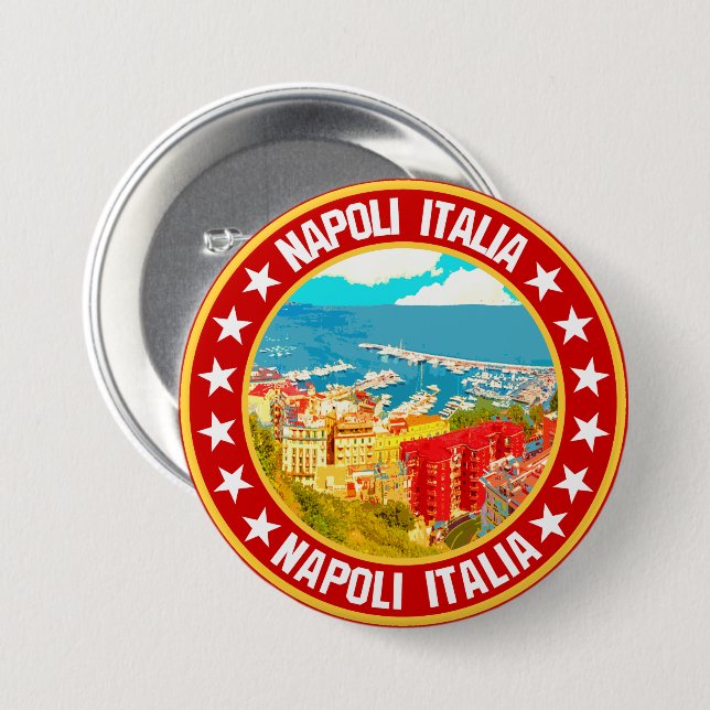 Napoli                                             7.5 cm round badge (Front & Back)