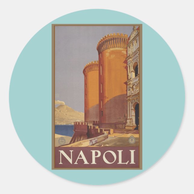 NAPOLI CLASSIC ROUND STICKER (Front)