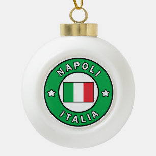 Napoli Italia Ceramic Ball Christmas Ornament