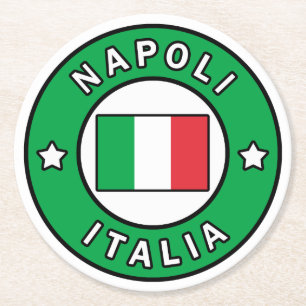 Napoli Italia Round Paper Coaster