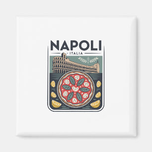 Napoli Italia Souvenir Naples Italy Pizza And Trav Magnet