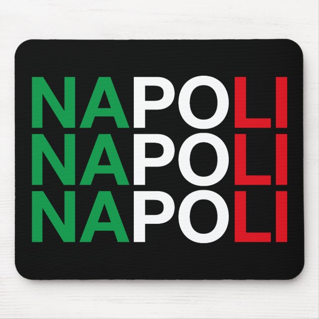 NAPOLI Italian Flag Mouse Pad (Front)