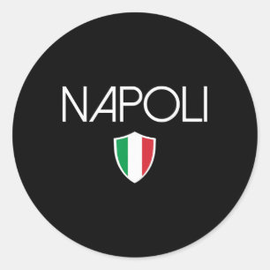 Napoli Italian Flag Naples Italy Soccer Souvenir T Classic Round Sticker