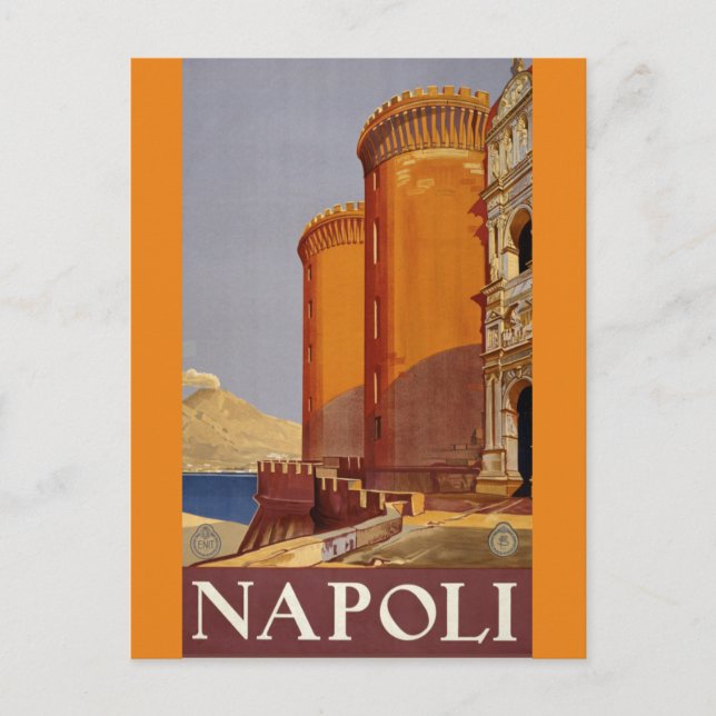 NAPOLI ITALY VINTAGE TRAVEL ART Postcard (Front)