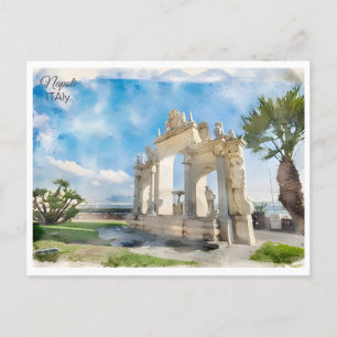 Napoli, Italy Vintage Travel naples italian europe Postcard
