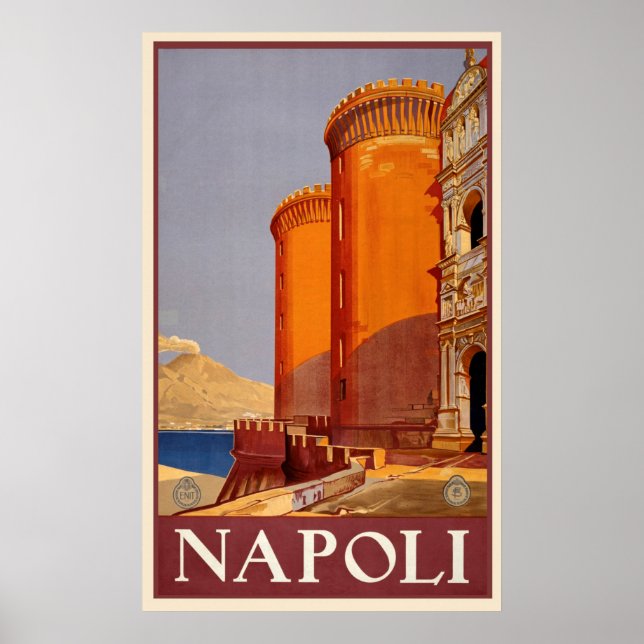 Napoli, Italy Vintage Travel Poster (Front)
