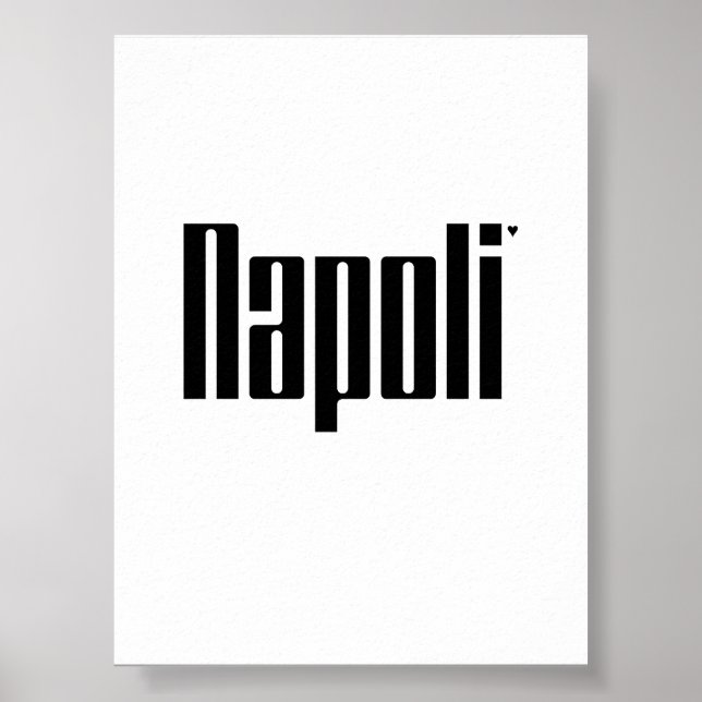 Napoli - minimalistic typography poster (Front)