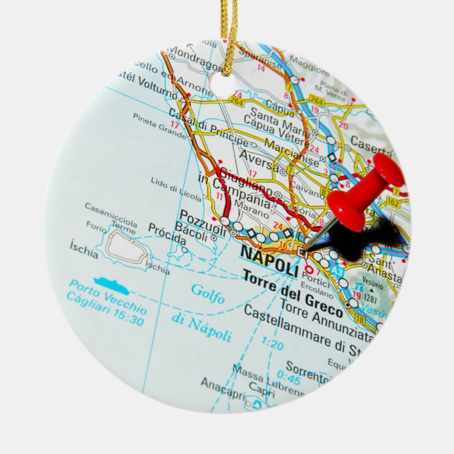 Napoli (Naples), Italy Ceramic Ornament (Front)