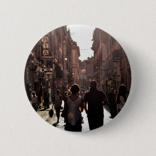 Napoli / Naples Italy postcard 6 Cm Round Badge