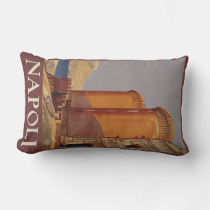 Napoli (Naples) Italy vintage travel pillow