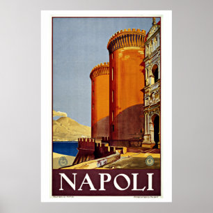 Napoli Naples Italy Vintage Travel Poster