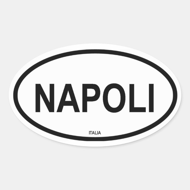 Napoli Oval Sticker (Front)