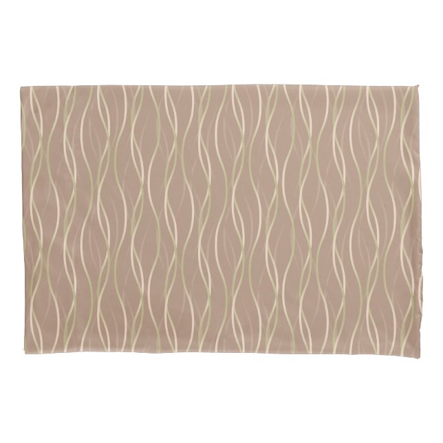 Napolitano Macchiato Pistachio Ribbons and shadow. Pillowcase (Front)