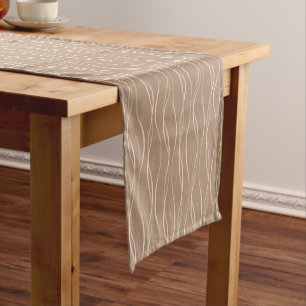 Napolitano Macchiato Pistachio Ribbons and shadow. Short Table Runner