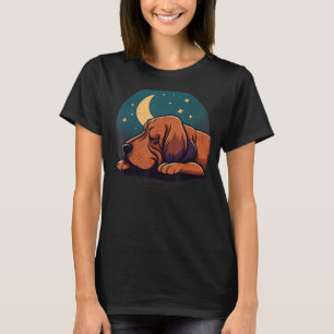 Napping Bloodhound pajama on Bloodhound Sleeping T-Shirt