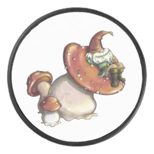 Napping Gnome Hockey Puck