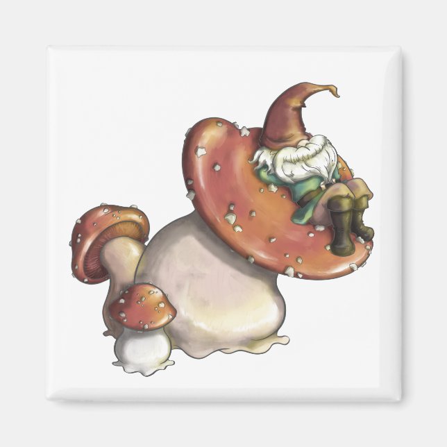 Napping Gnome Magnet (Front)