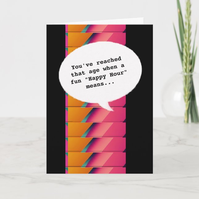 Napping Happy Hour Getting Old Funny Birthday Card (Front)