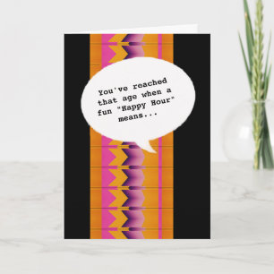 Napping Happy Hour Getting Old Funny Birthday Card