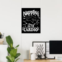 Napping Is My Cardio Simple Funny Cat Design
