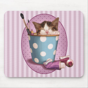 Napping Kitten Mouse Pad