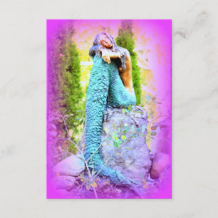 napping mermaid invitation card