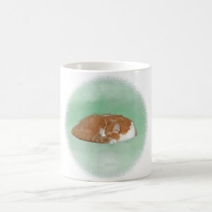 Napping Orange Kitty Coffee Mug