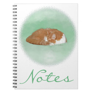 Napping Orange Kitty Notebook