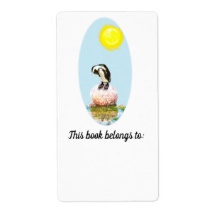 Napping Penguin in the Sun Bookplate