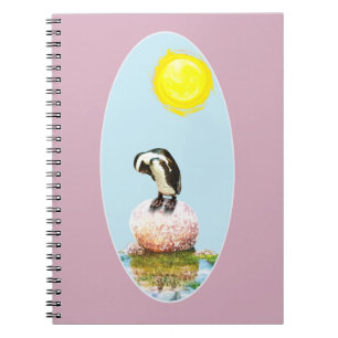 Napping Penguin in the Sun Notebook