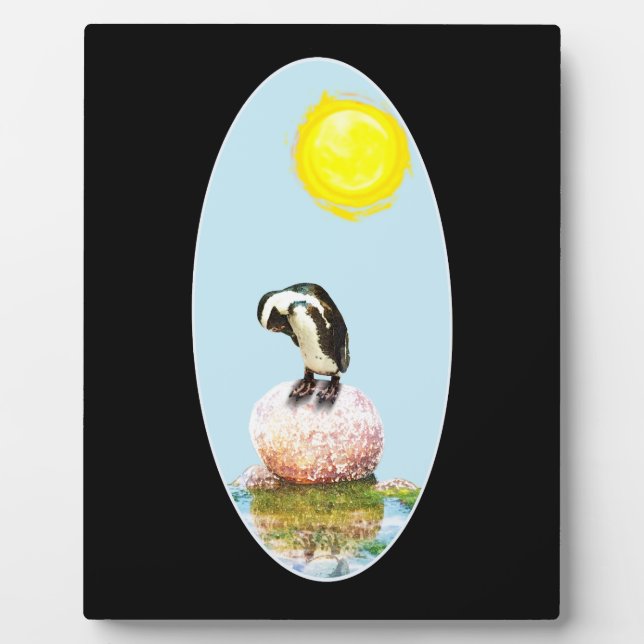 Napping Penguin in the Sun Plaque (Front)