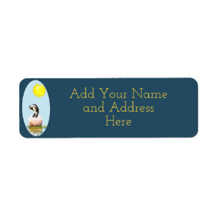 Napping Penguin in the Sun Return Address Label