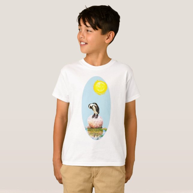 Napping Penguin in the Sun T-Shirt (Front Full)