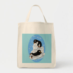 Napping Penguins Tote Bag