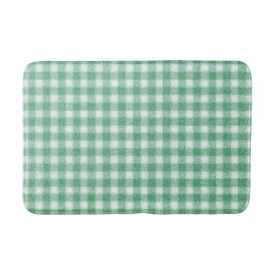 Nappy Mint Green Gingham Bath Mat