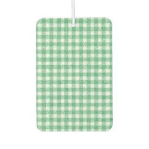Nappy Mint Green Gingham Car Air Freshener