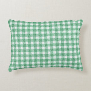 Nappy Mint Green Gingham Decorative Cushion