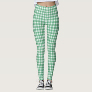 Nappy Mint Green Gingham Leggings