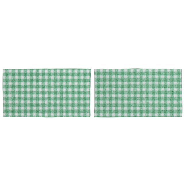 Nappy Mint Green Gingham  Pillowcase (Front-Set)