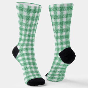 Nappy Mint Green Gingham Socks