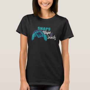 Naps And Snacks Aligator Snapping Turtle Snapping  T-Shirt