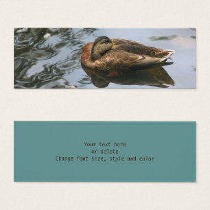 Naptime Mallard Duck Nature Mini Bookmark